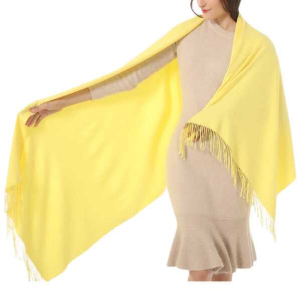 Women's Cashmere Shawl Solid Color Scarf - Image 6