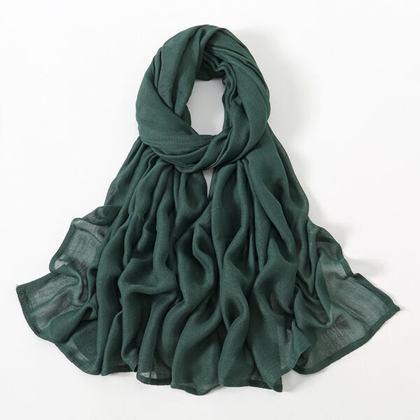 Solid Color Malay Indonesian Rayon Scarf Wide Brim Thin Modal Breathable - Image 4