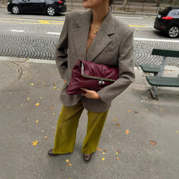 Autumn And Winter New Suit Coat Commute Minimalist Versatile Herringbone Pattern Wool-containing Suit Jacket - Image 2