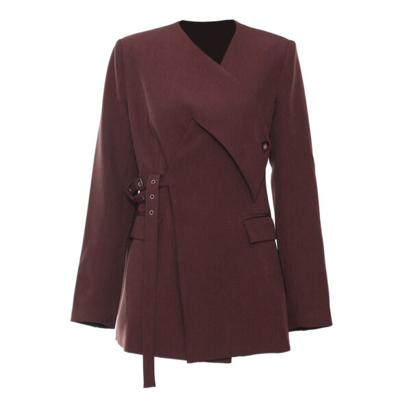 Irregular Cutting Heavy Industry Corns Waist-tight Suit Jacket - Image 5