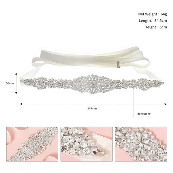 European And American Dress Waist Decorations High-end Luxury Handmade Rhinestone Waist Chain - Image 3