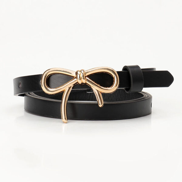 Women's Bow Belt Gold Buckle All-match - Image 3