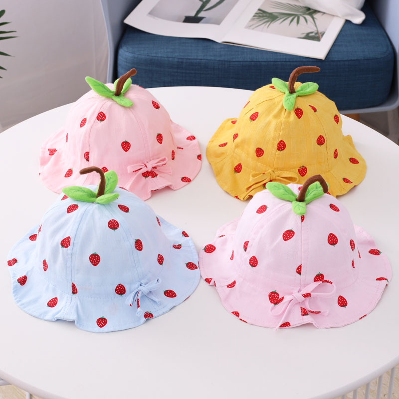 Strawberry Leaf Baby Basin Hat - Image 7