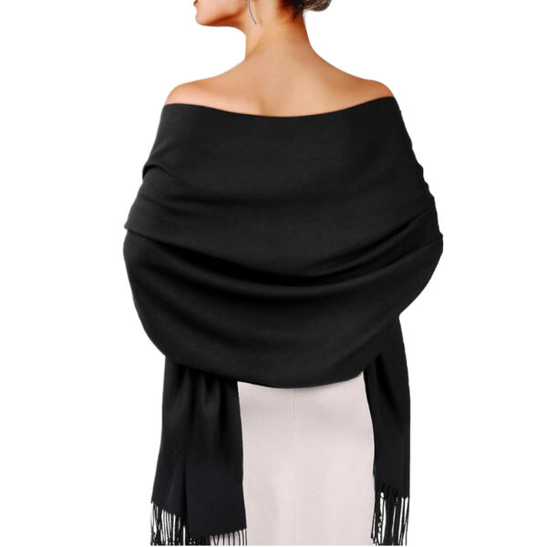 Women's Cashmere Shawl Solid Color Scarf - Image 2