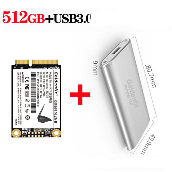 Solid State Drive Brand New 512GB Desktop Notebook Computer Universal Mini SATA Genuine SSD - Image 2