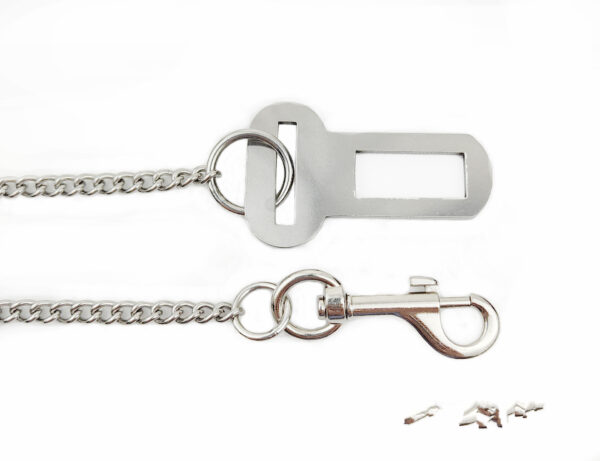 Stainless Steel Small Chain Puppy Car Safety Rope - Image 3
