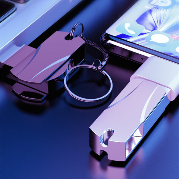 A USB Drive With A Large Capacity Is Expanded On A Virtual Scale - Image 3