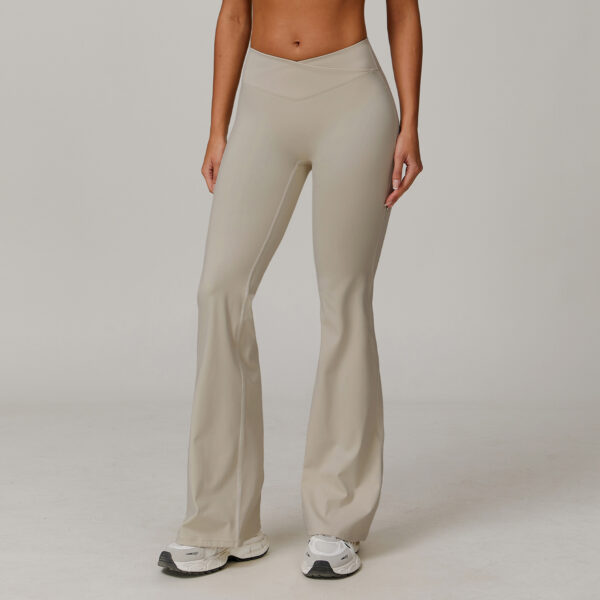 High Waist Running Sports And Leisure Skinny Versatile Bell-bottom Pants Women - Image 7