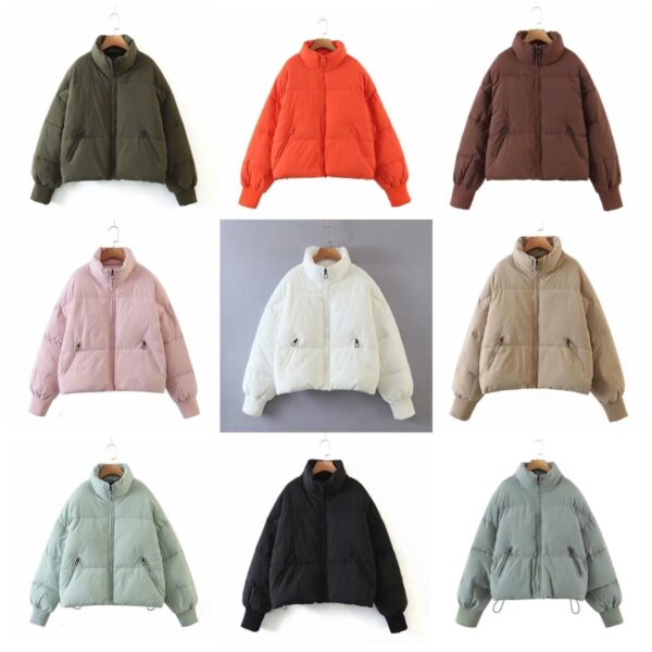 Women's Urban Leisure Versatile Stand Collar Puffer Jacket Coat - Image 3
