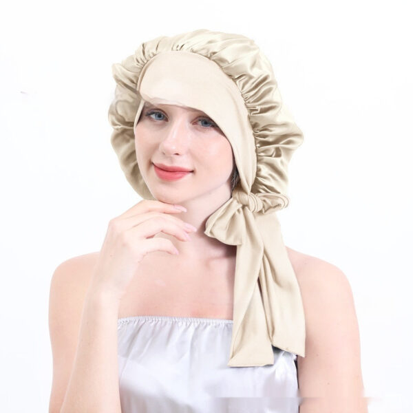 Extra Large Stretch European And American Solid Color Ladies Shower Cap - Image 10