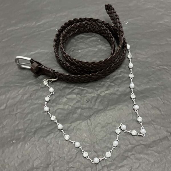 Hand-woven Decorative Pearl Waist Chain - Image 2