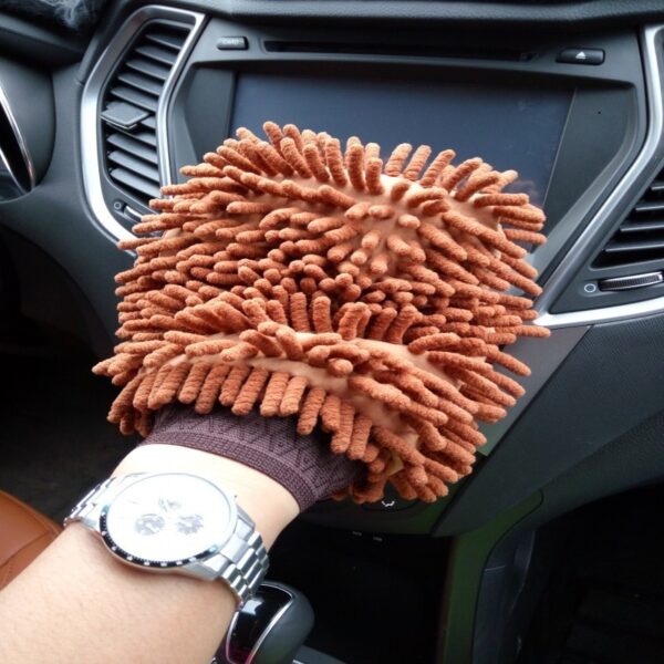 Chenille Coral Car Foaming Gloves Household Cleaning - Image 4