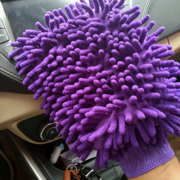 Chenille Coral Car Foaming Gloves Household Cleaning - Image 9