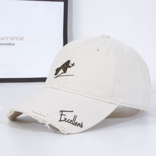 Fashionable All-match Soft Top Baseball Cap Ripped Sun-proof Peaked Cap - Image 6