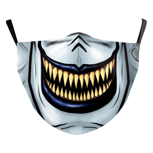 Digital Printing Halloween Clown Funny Horror Double-layer Dust Mask - Image 6