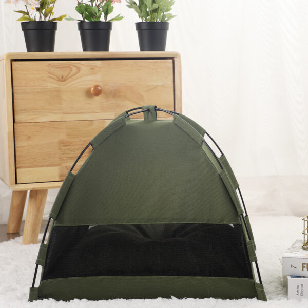 Cat Tent Bed With Removable Non-Slip Soft Pad, Portable Pet Tent Cave For Cats And Small Dogs Kitten Breathable Self-Cooling Pet Mat For Dogs And Cats - Image 2