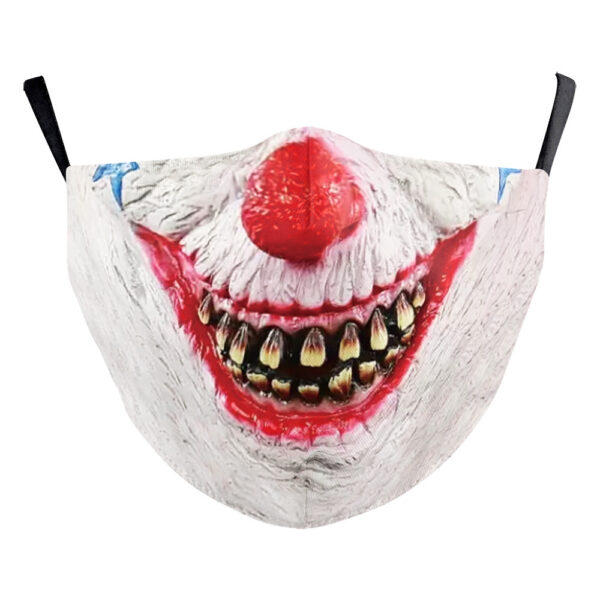 Halloween Digital Printing Funny Horror Face Double Layer Dust Mask - Image 7