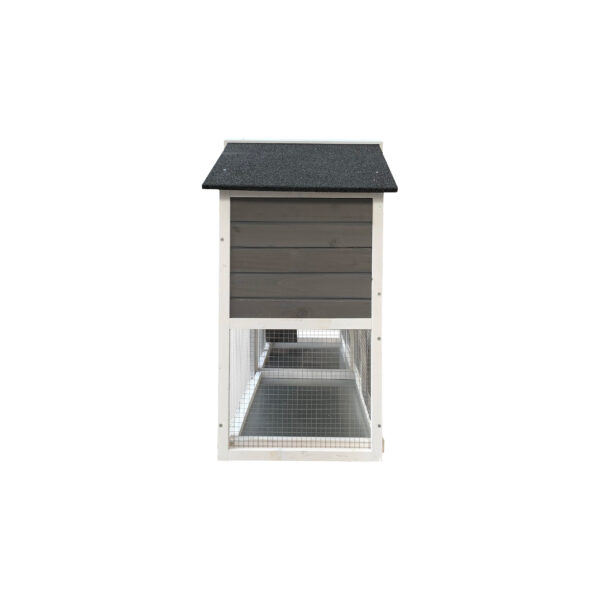 Detachable Pallet Ramp Wooden Outdoor Rabbit Hutch With Walking Cage - Image 7