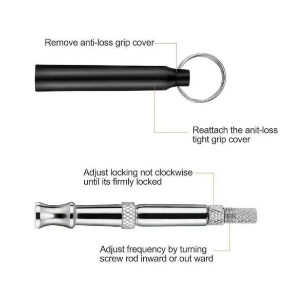 1PCS Dog Trainings Whistle Copper Ultrasonic Pet Dog Training Whistle Portable Keychain Whistle Adjustable Dog Flute Supplies - Image 8