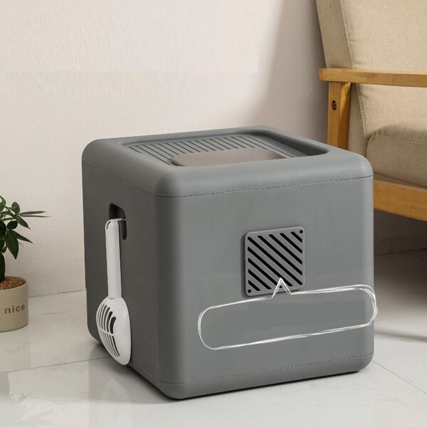 Fully Enclosed Double-door Extra-large Drawer Cat Litter Basin - Image 7