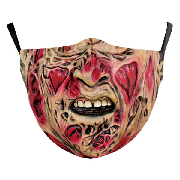 Digital Printing Halloween Clown Funny Horror Double-layer Dust Mask - Image 5