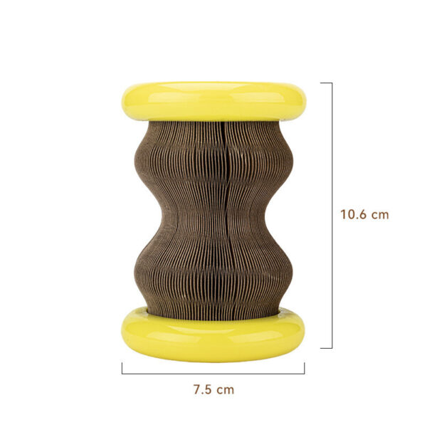 Pet Toy Magic Organ Corrugated Paper Wheel Cat Scratching Board Powder - Image 4