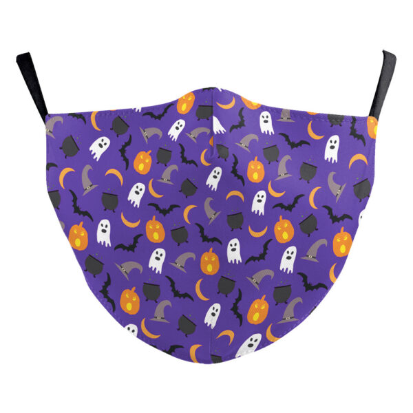 Halloween Milk Silk High Density Diagonal Cloth Double Layer Dustproof Protective Mask - Image 3