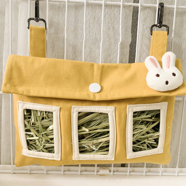 Rabbit Large Capacity Canvas Straw Bag - Image 4