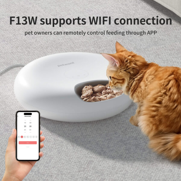 Donut Frost WiFi 6 Meal Automatic Cat Food Dispenser With App Control, Dry & Wet Food Automatic Cat Feeder, Smart Dog Feeder With Two Ice Packs, Programmable Timer, Holds 6 X Of Food - Image 3