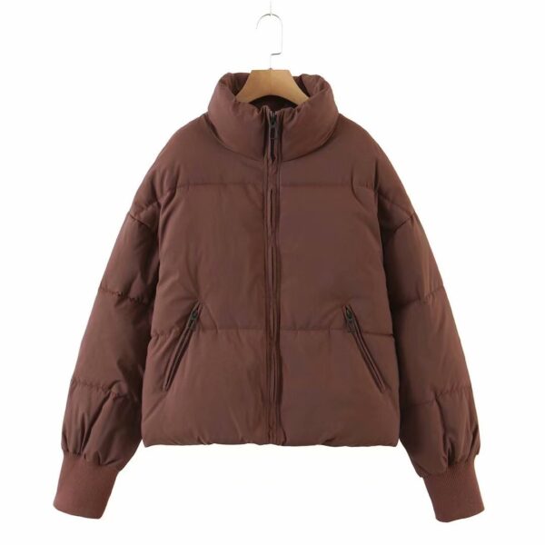 Women's Urban Leisure Versatile Stand Collar Puffer Jacket Coat - Image 2