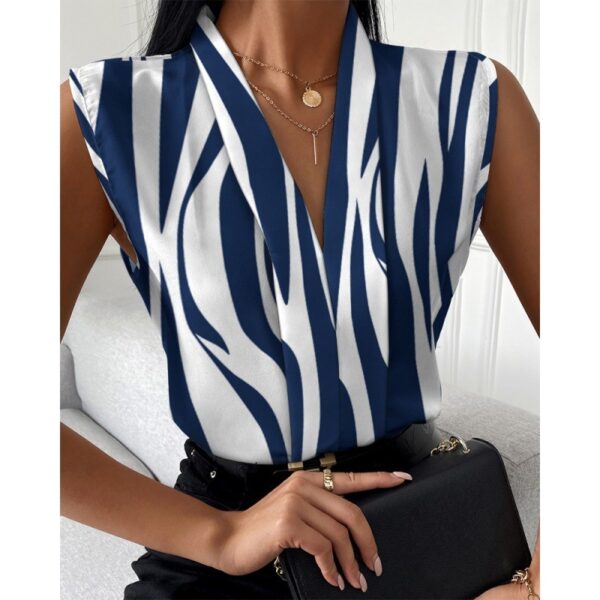 Printed Sleeveless Shirt Top For Women - Image 7