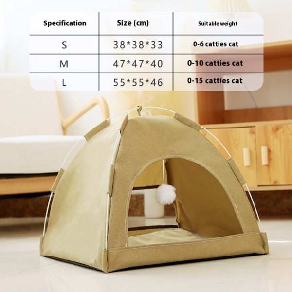 Cathouse Doghouse Breathable Tent Nest Indoor Outdoor Universal Pet Room - Image 4