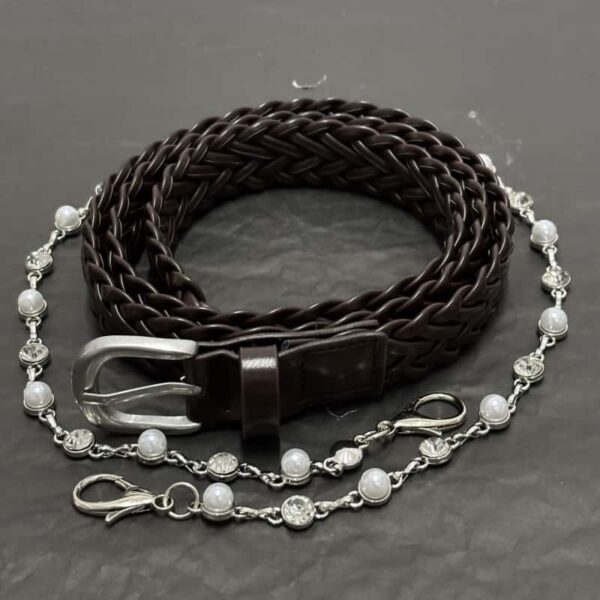Hand-woven Decorative Pearl Waist Chain - Image 5