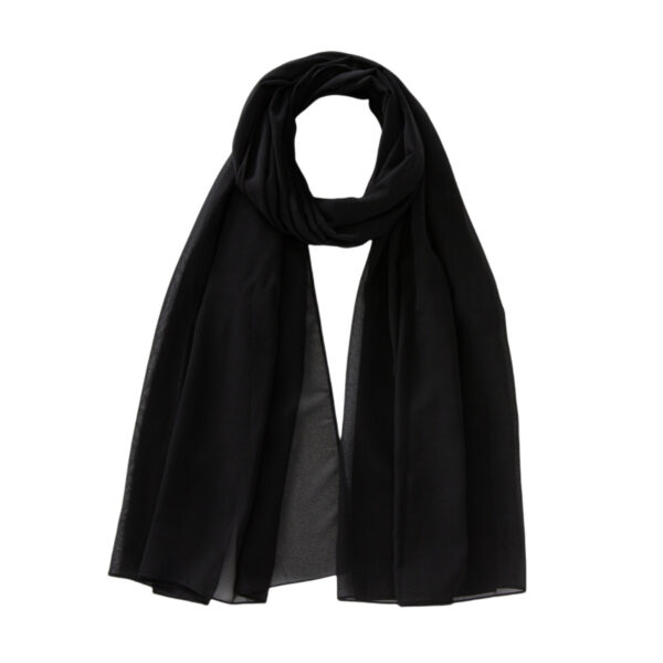 Women's Pure Color Pearl Chiffon Bubble Scarf Gauze Scarf - Image 9