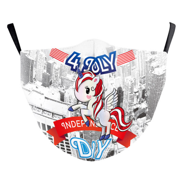 Christmas Tree Digital Printing Double Layer Dustproof Mask - Image 3