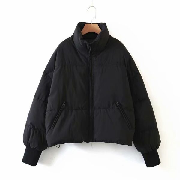Women's Urban Leisure Versatile Stand Collar Puffer Jacket Coat - Image 5