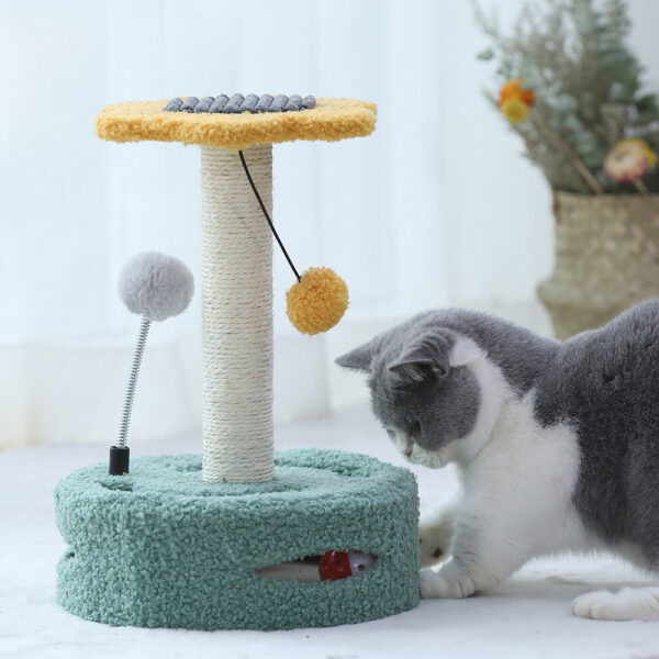 Cat Tree Multifunctional Scraping Rod Cat Teasing Pet Toy - Image 8
