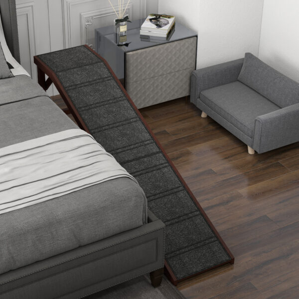 Pet Ramp For Dogs With Non-slip Carpet And Top Platform - Image 2
