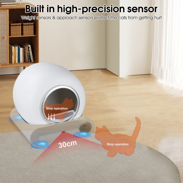 Self-cleaning Litter Box, Automatic Scooping And Deodorization, App Control Supports 2.4G WiFi, Intelligent Automatic Litter Box With Padding - Image 9