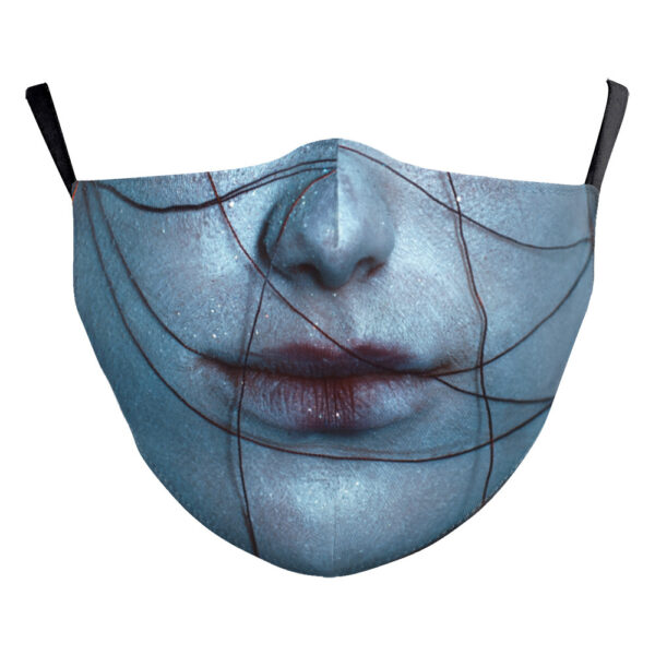 Halloween Skull Funny Digital Printing Double-layer Dust Mask - Image 2