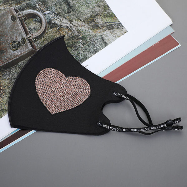 Rhinestone Smiley Butterfly Pattern Sun Block And Dustproof Mask - Image 6
