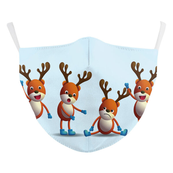 Christmas Single Corner Print Double Layer Dust Mask - Image 8