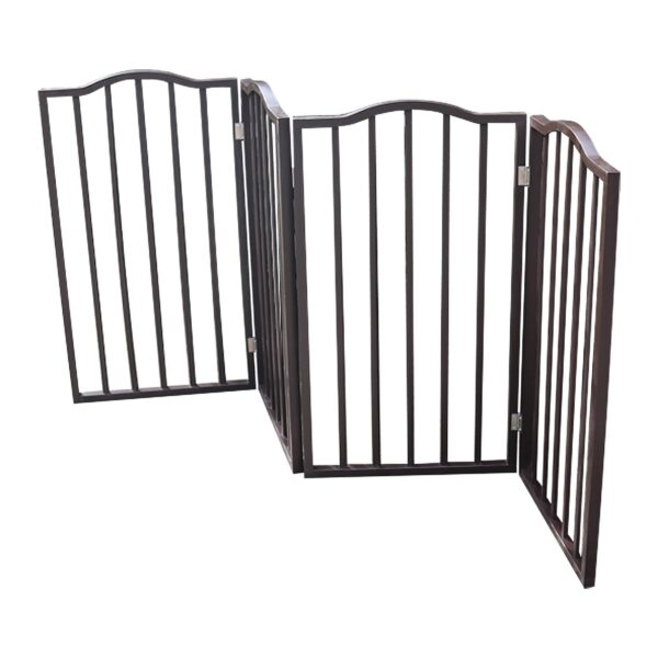 Pet Gate,Dog Gate For Doorways,Stairs Or House,standing, Folding,Arc Wooden - Image 2
