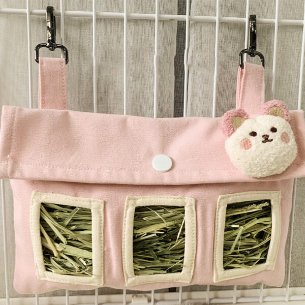 Rabbit Large Capacity Canvas Straw Bag - Image 5
