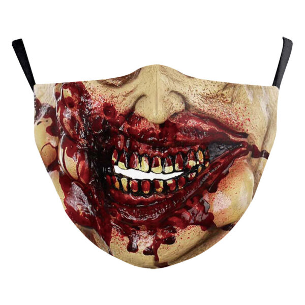 Halloween Digital Printing Funny Face Double-layer Dust Mask - Image 5