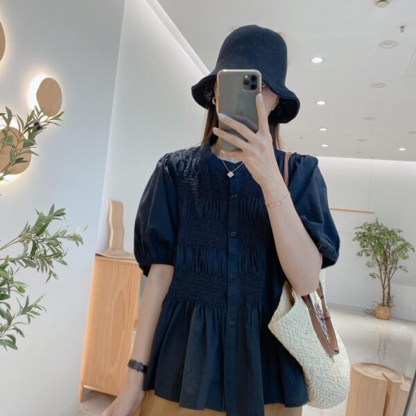Summer New Loose Slimming Short-sleeved Shirt For Women - Image 2