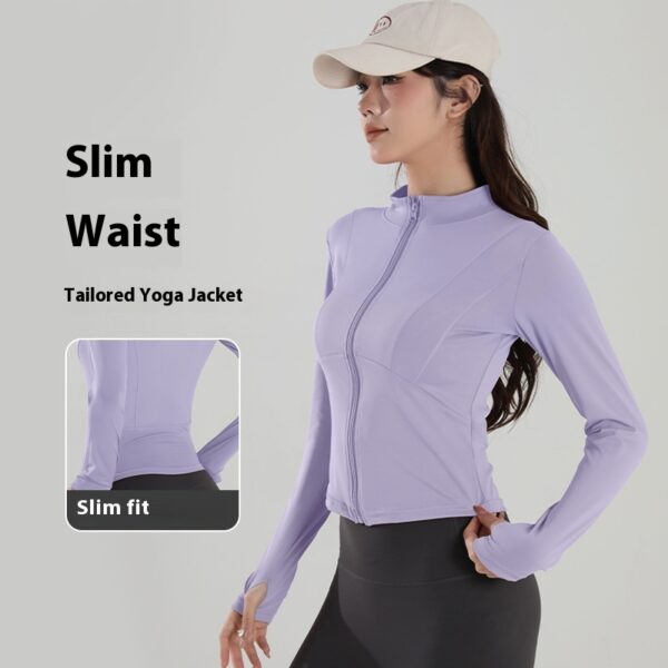 Stand Collar Jacket Thin Fitness Top Yoga Clothes Long Sleeve - Image 8