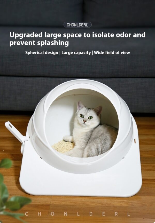 Litter Box Large Fully Enclosed Cat Litter Basin Deodorant - Image 4