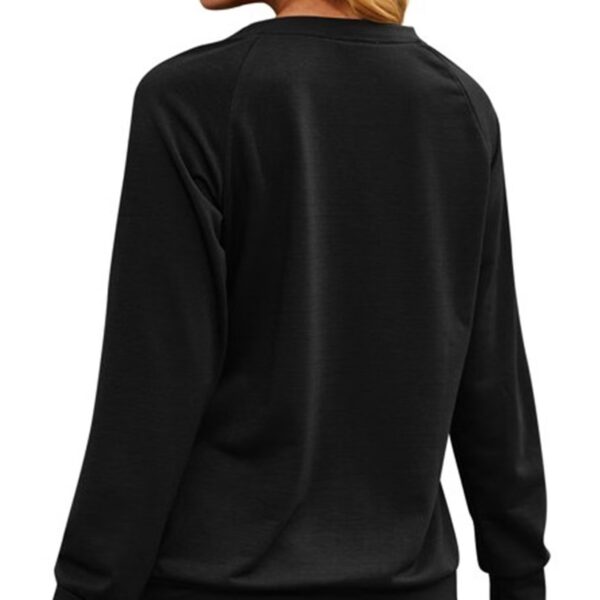 Ladies' Round Neck Printed Dragonfly Fashionable Casual Hoodie Top - Image 3