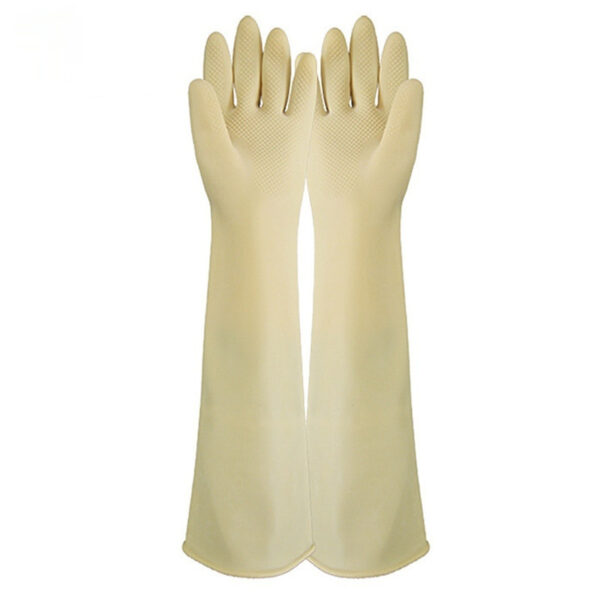 60cm Thicken And Lengthen Natural Latex Waterproof Antifouling Labor Gloves - Image 3